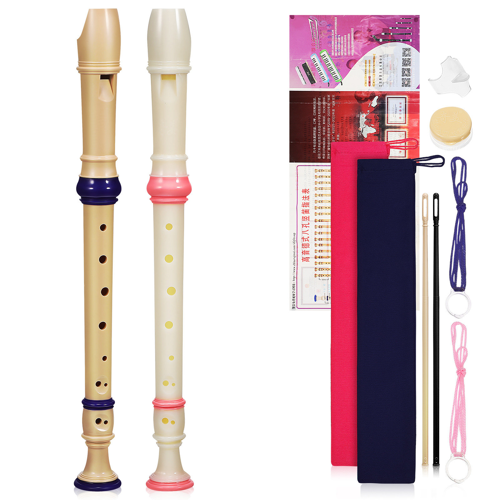 2 pièces, flûte à bec soprano, - Soprano Recorder Plastic avis et prix